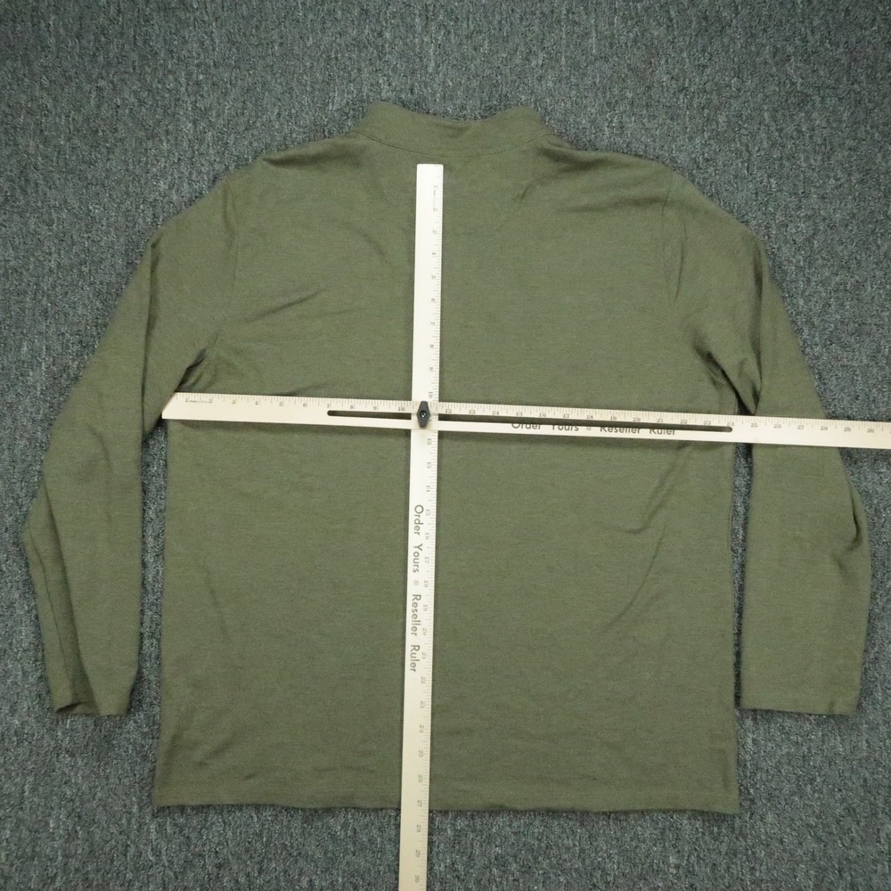 Mizzen Main Sweater Mens XXL Green Quarter Zip Pullover Long Sleeve Jumper 2XL - Picture 5 of 8